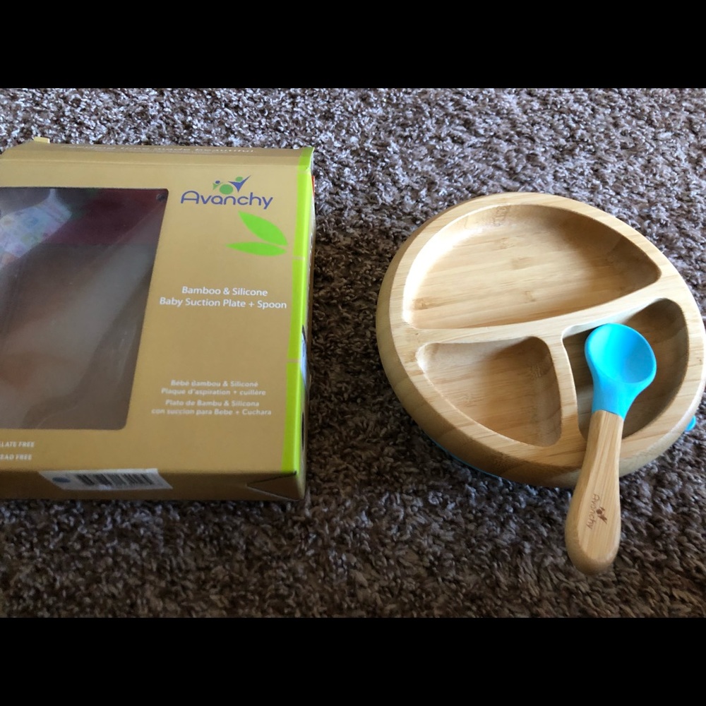 NEW Avanchy bamboo suction bowl+spoon